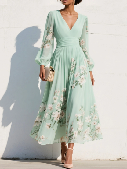 Liverno Adelaide | Elegancka Sukienka Midi w Kwiaty