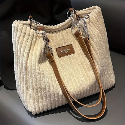 Liverno™ Onyx | Duża Torba Tote ze Sztruksu