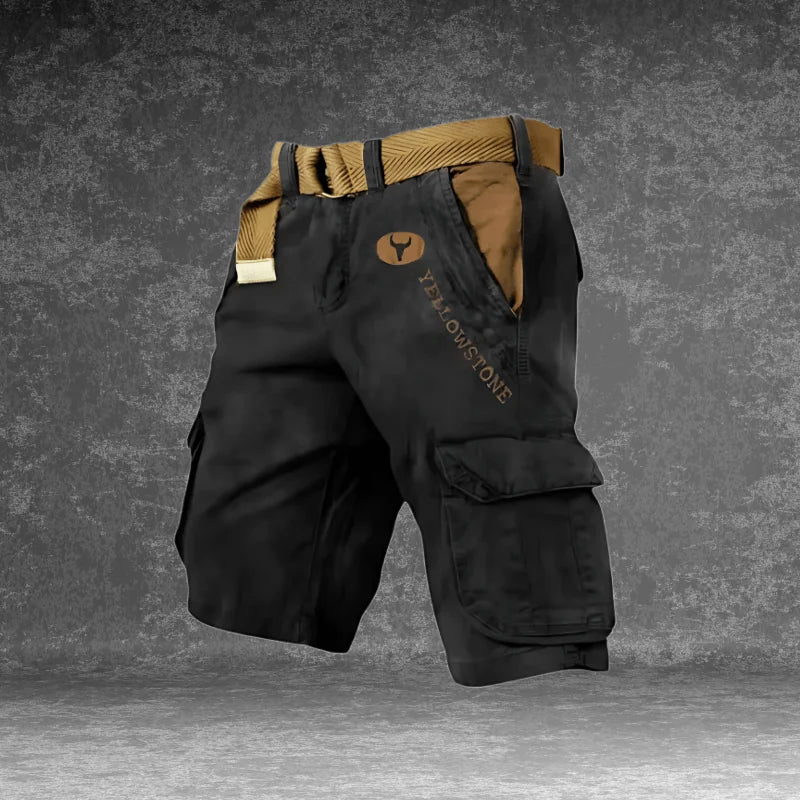 Men's Cargo Shorts with Pockets — Atticus Utility Belt Comfort