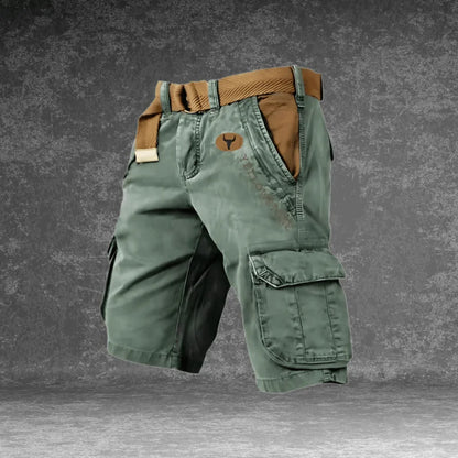 Men's Cargo Shorts with Pockets — Atticus Utility Belt Comfort