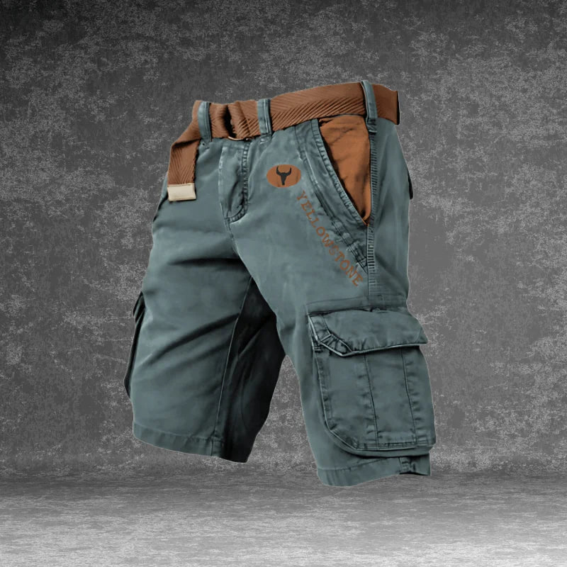 Men's Cargo Shorts with Pockets — Atticus Utility Belt Comfort