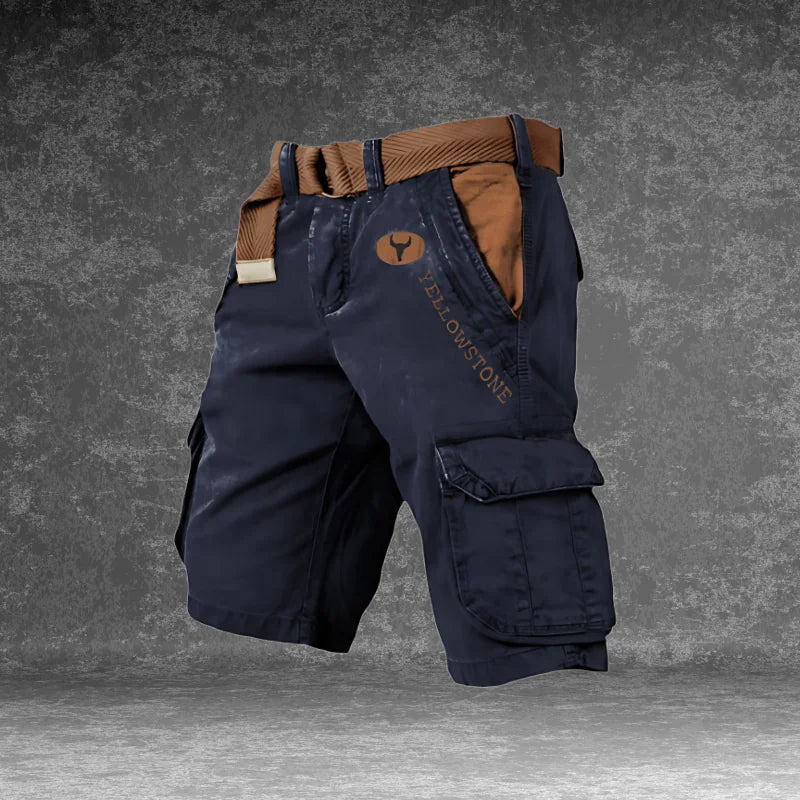 Men's Cargo Shorts with Pockets — Atticus Utility Belt Comfort
