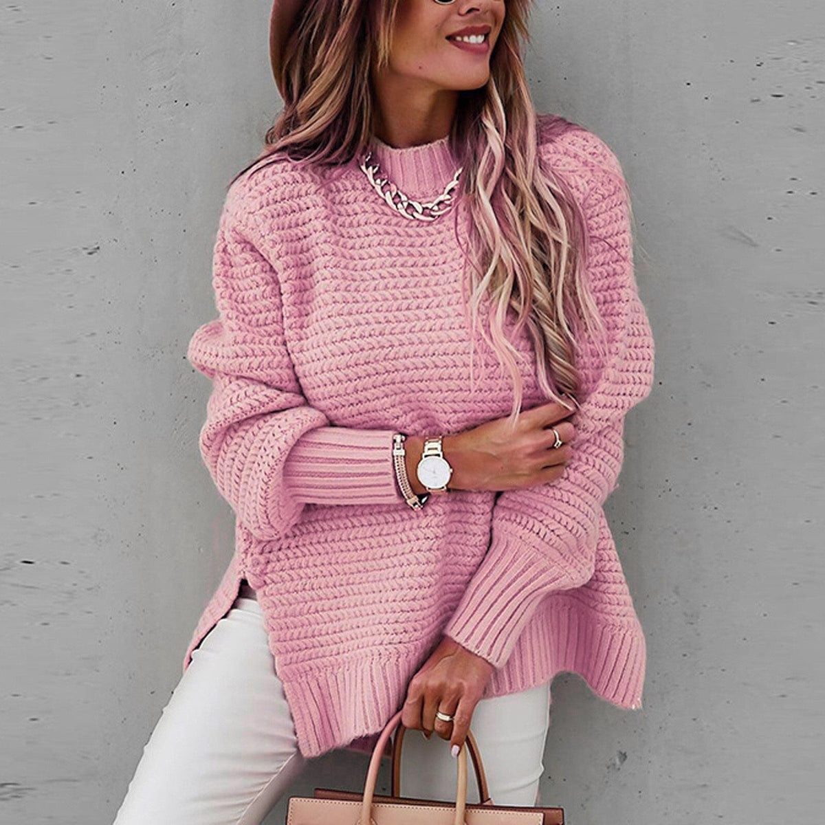 Missiona | Top Dames Herfst/Winter Relaxed Mockneck - Gebreid