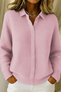 Liverno Lorelai | Elegancki, kobiecy sweter z dekoltem w serek i guzikami