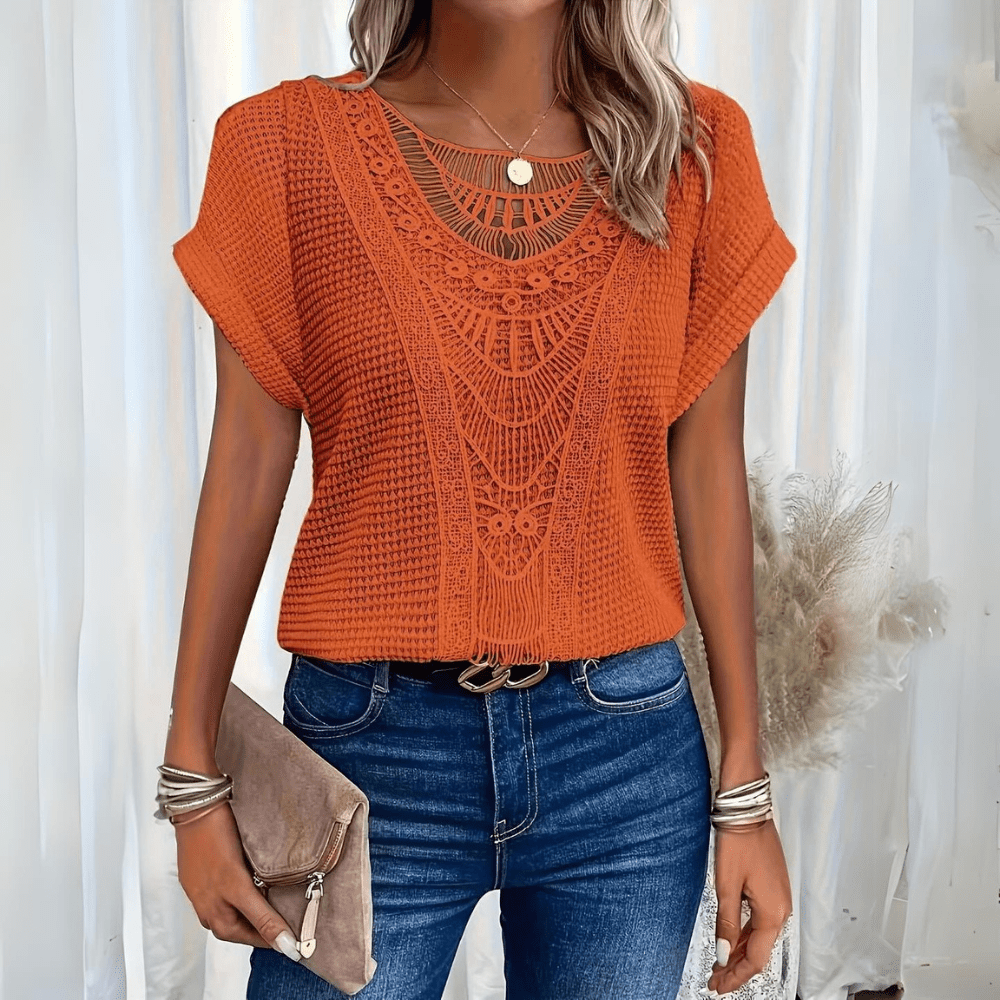 Liverno™ Olivia | Elegancki top z krótkim rękawem