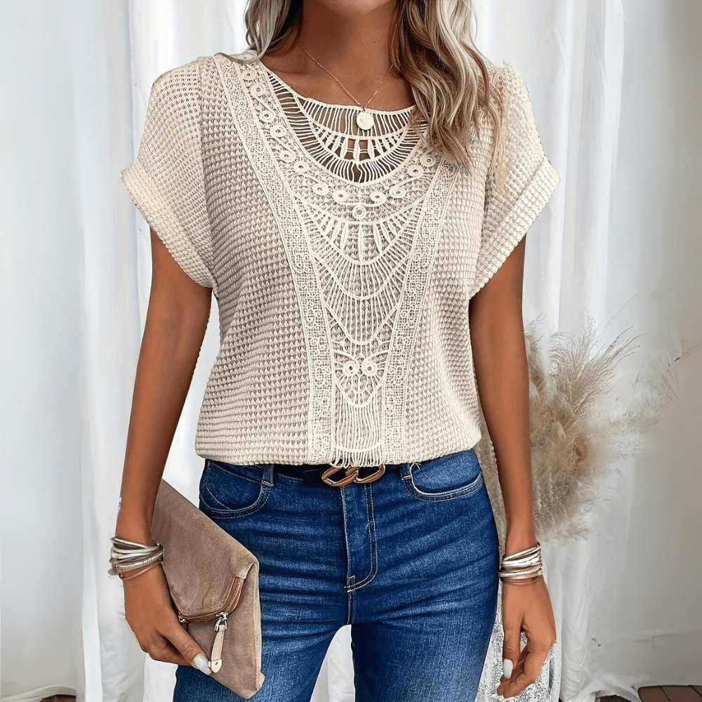 Liverno Olivia | Elegant kortärmad topp