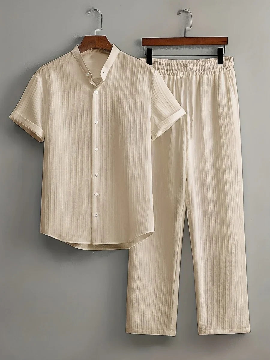 Men's Two-Piece Summer Set — Claudia Short Sleeve Shirt & Pants