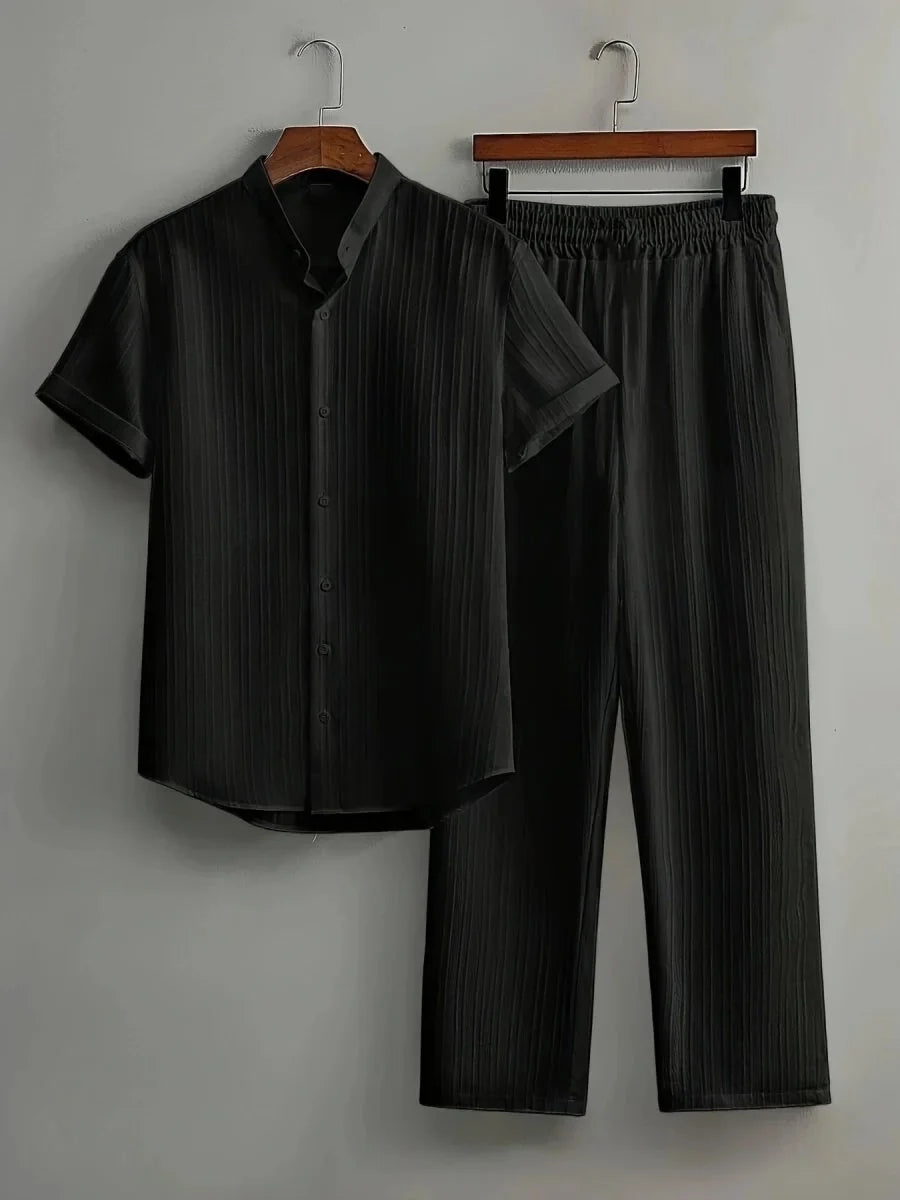Men's Two-Piece Summer Set — Claudia Short Sleeve Shirt & Pants