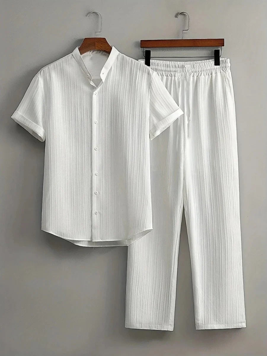 Men's Two-Piece Summer Set — Claudia Short Sleeve Shirt & Pants