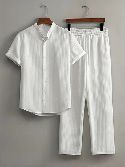 Men's Two-Piece Summer Set — Claudia Short Sleeve Shirt & Pants
