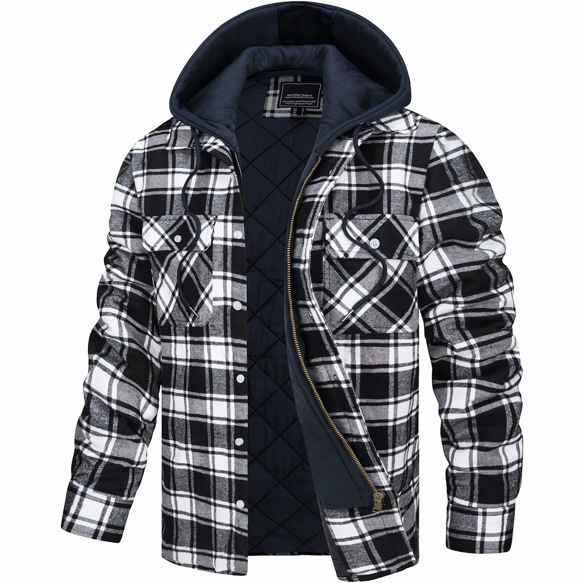Van Elst Mode® | Geruite jas met rits