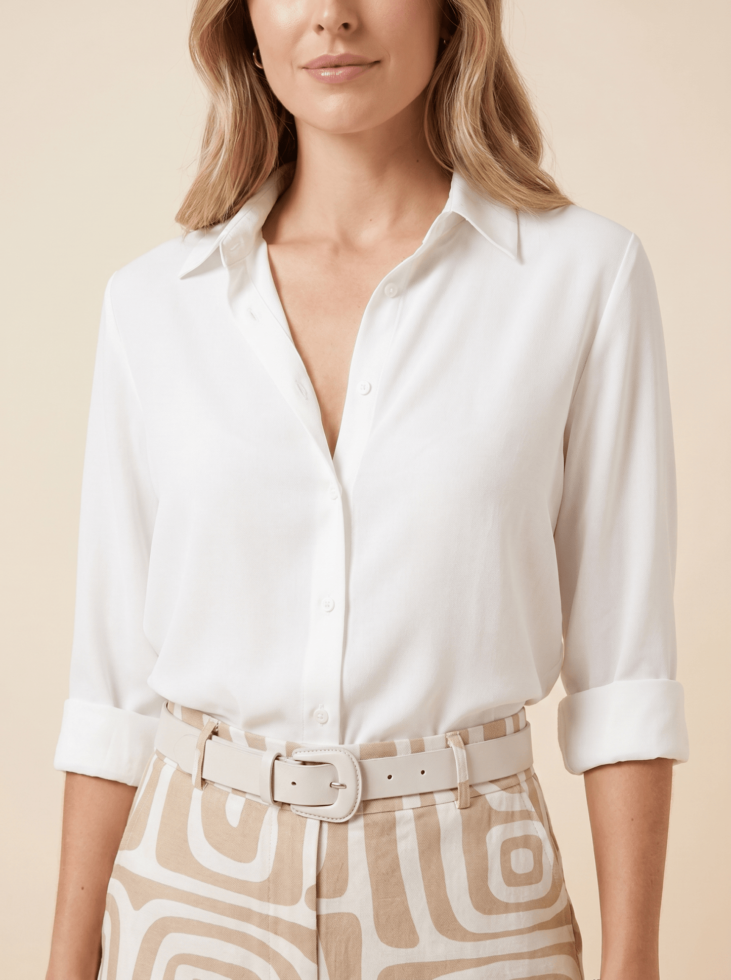 Women Two Piece Set Relaxed Top Elastic Waist Trousers